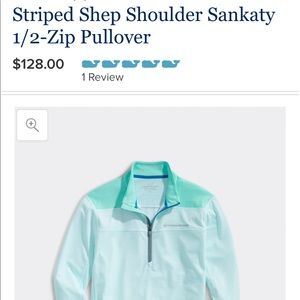 NWT Striped Shep Shoulder Sankaty 1/2-Zip, XL